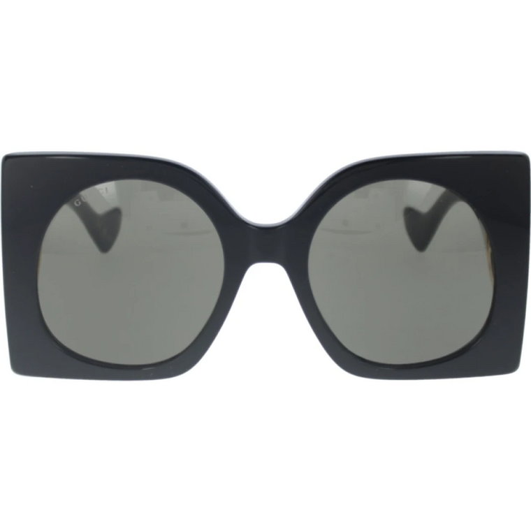 Kwadratowe czarne okulary przeciwsłoneczne 55mm Gucci