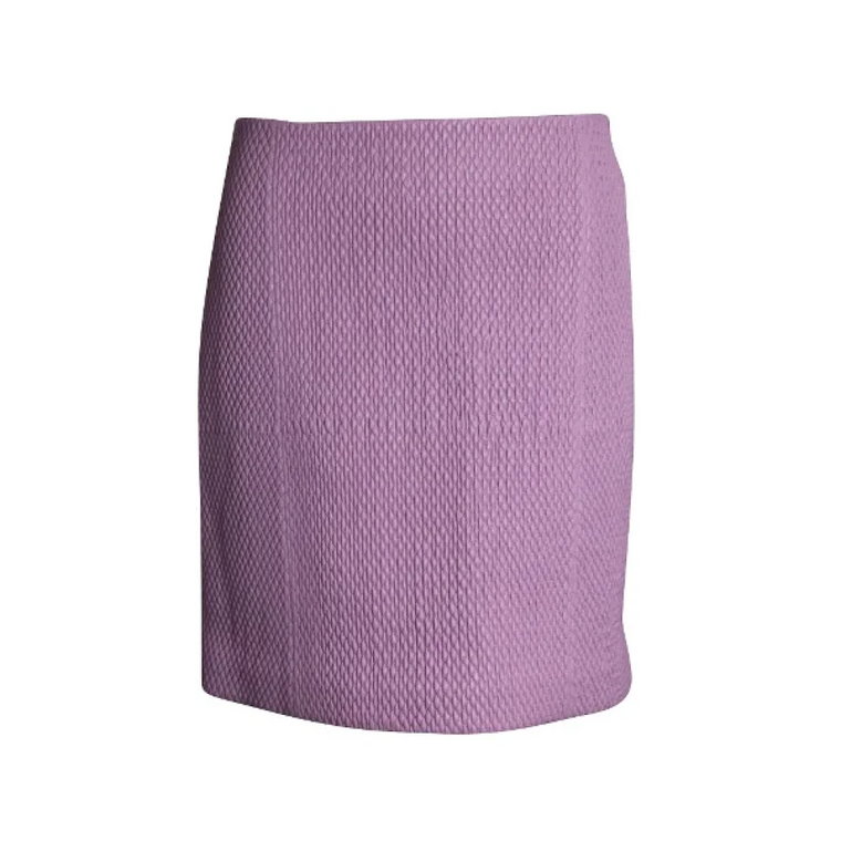 Quiltowany skórzany spódnica w różowym kolorze Bottega Veneta