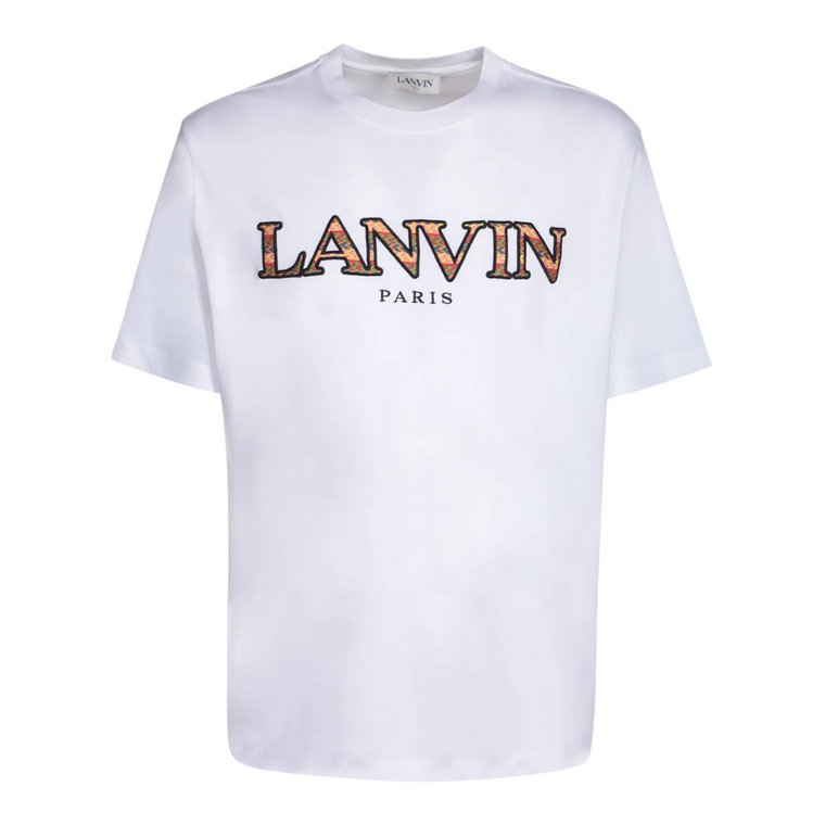 Biała koszulka z logo Curb Lanvin