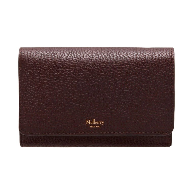 Medium Continental French Wallet, Oxblood Mulberry