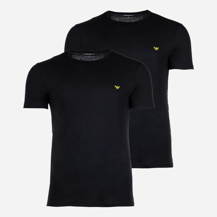 Zestaw koszulek męskich bawełnianych Emporio Armani 3F722111267-23820 XL 2 szt Czarny (8056787659759). T-shirty męskie