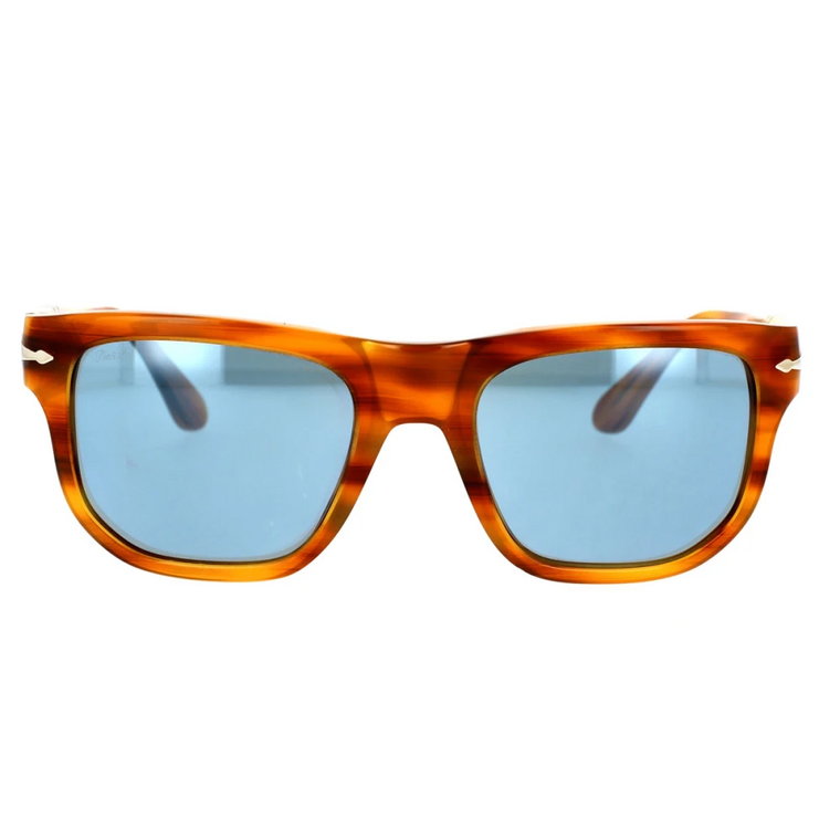Stylowe okulary przeciwsłoneczne ziebieską soczewką Persol