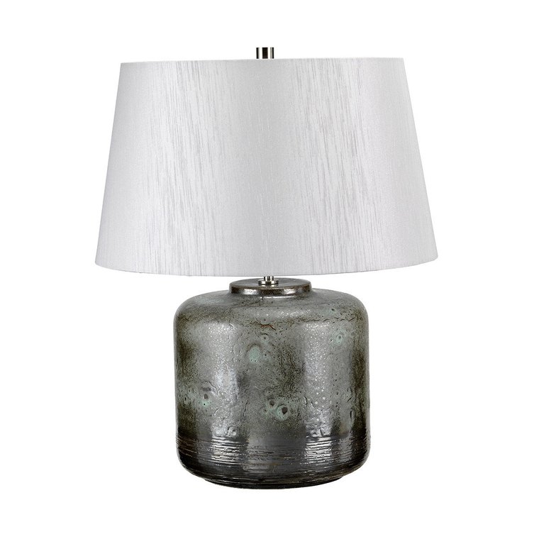 Lampa stołowa porcelanowa postarzany grynszpan Columbus E27 60W Elstead