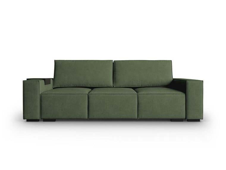 Sofa z funkcją spania Ballo Corduroy zielona ciemna