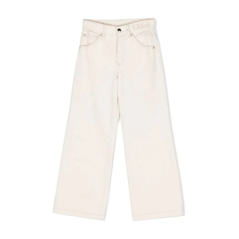 Stylowe Białe Spodnie Dżinsowe dla Dzieci Chloé