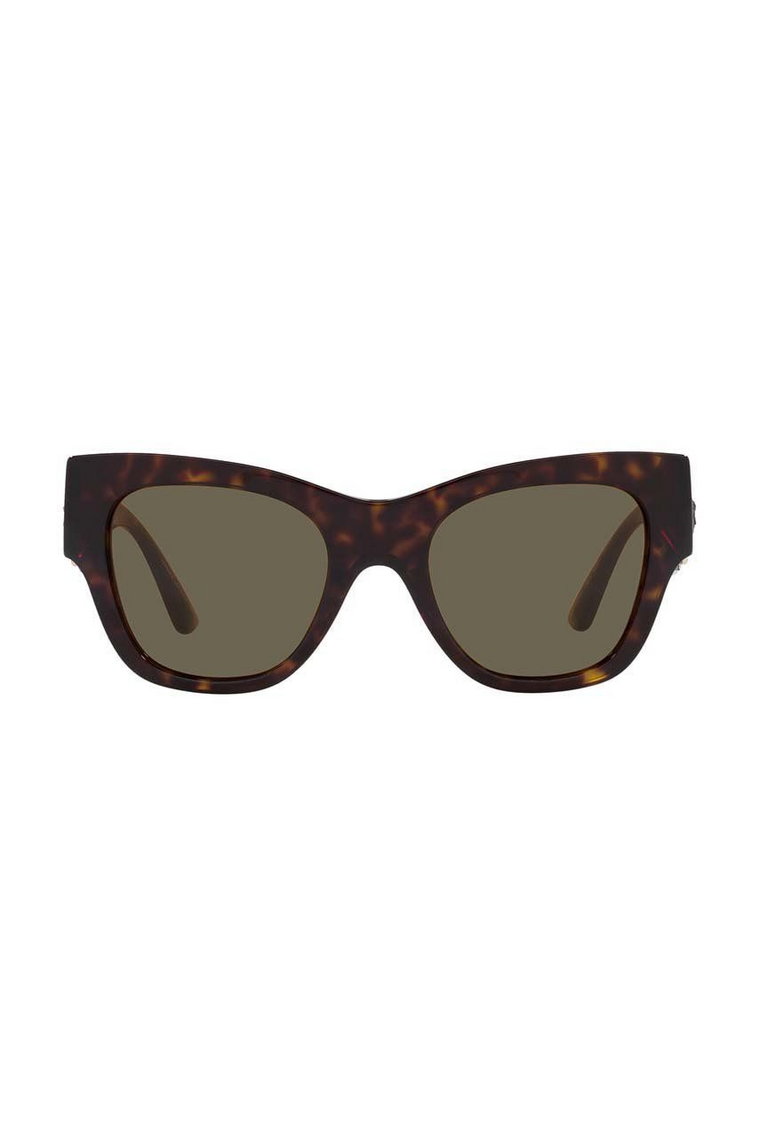 Versace okulary przeciwsłoneczne damskie kolor brązowy 0VE4415U