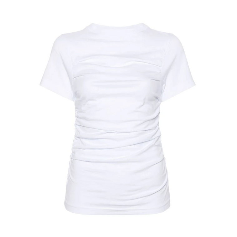 Biała Koszulka z Organicznej Bawełny z Okrągłym Dekoltem Axel Arigato
