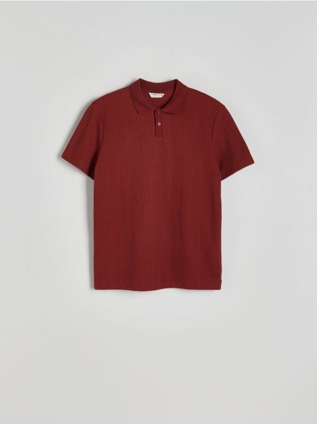 Reserved - Koszulka polo regular fit - intenstywna czerwień
