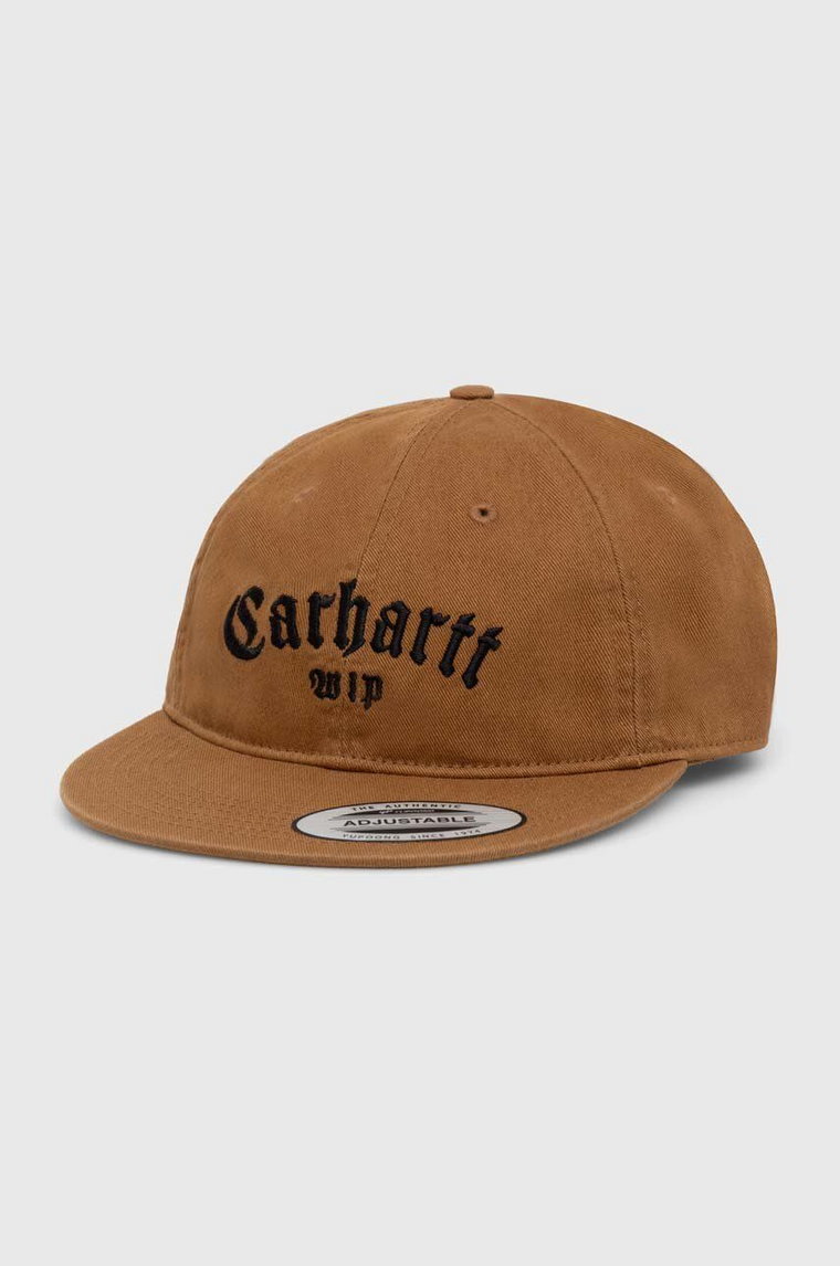 Carhartt WIP czapka z daszkiem Onyx Cap kolor brązowy z aplikacją I032899.08WXX