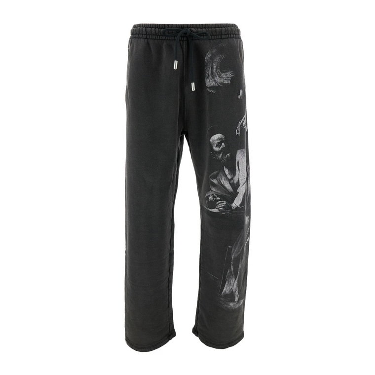 Czarne Spodnie z BW S.matthew Sweatpats Off White