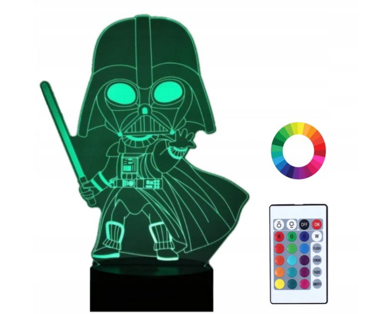 Lampka Nocna 3D Led Pilot Lord Vader Star Wars