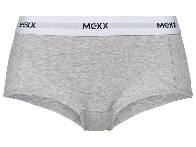 MEXX Hipstery damskie z bawełną, 3 pary (S, Biały/czarny/szary)