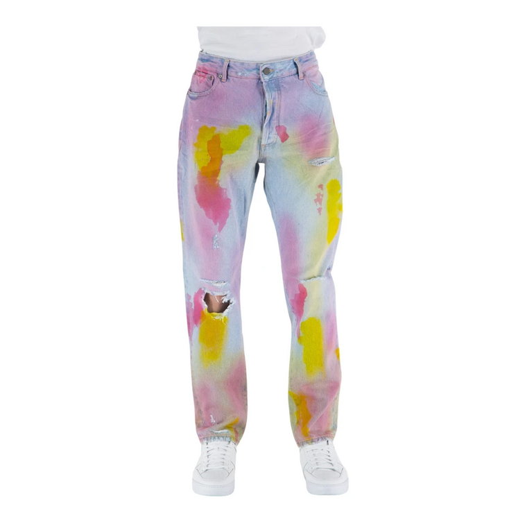 Tie Dye Straight Jeans Palm Angels