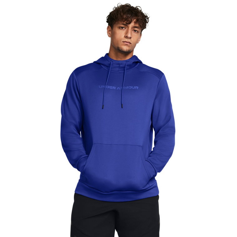 Męska bluza treningowa Under Armour UA Armour Fleece Wordmark HD - niebieska