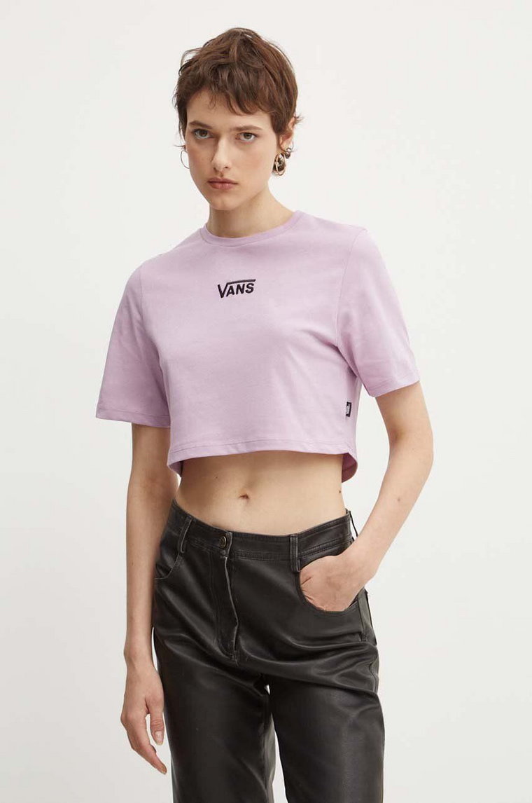 Vans t-shirt bawełniany damski kolor fioletowy VN000GFFD451