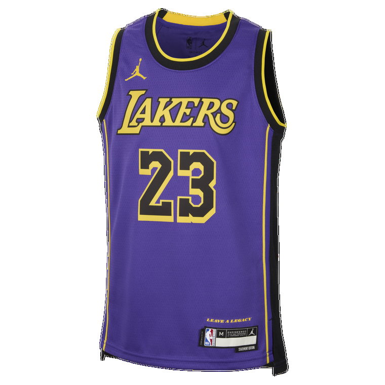 Koszulka dla dużych dzieci (chłopców) Jordan Dri-FIT NBA Swingman LeBron James Los Angeles Lakers Statement Edition - Fiolet