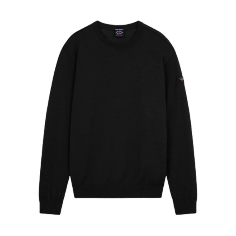 Czarny sweter z logo Paul & Shark