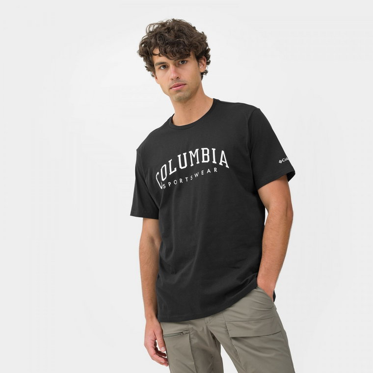 Męski t-shirt z nadrukiem Columbia Rockaway River Graphic - czarny
