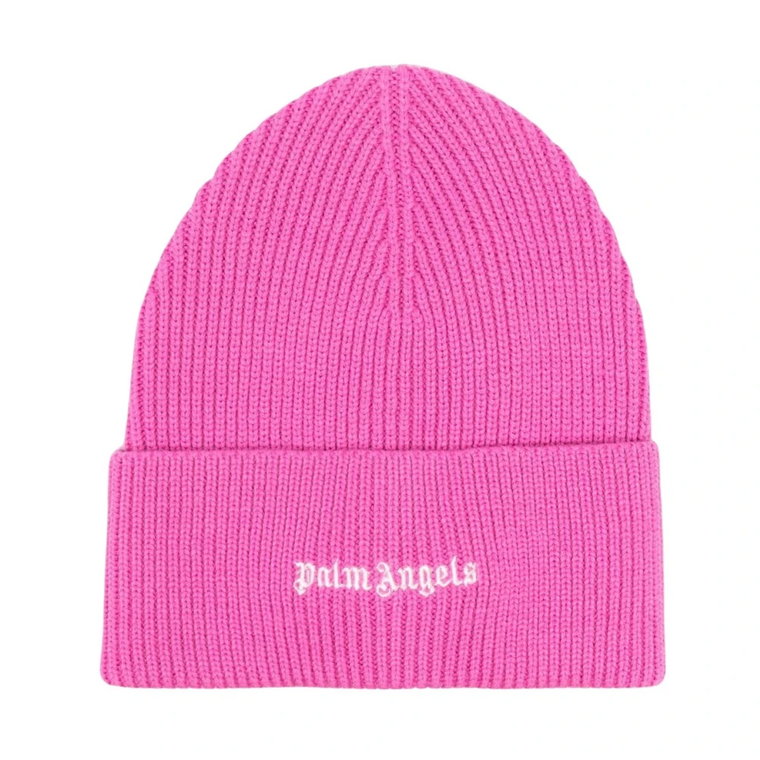 Fuchsia Logo-Wyszywana Beanie Palm Angels