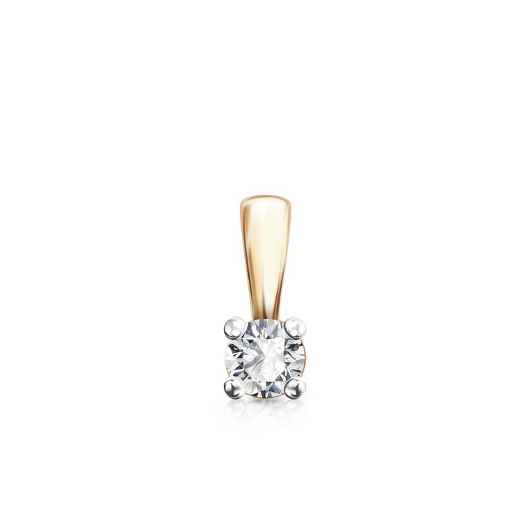 Zawieszka złota z diamentem YES Hearts & Arrows - 0,10 ct - Éternel