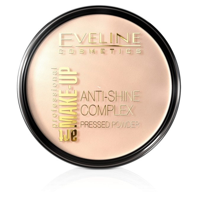 Eveline Cosmetics Art Make-Up Anti-Shine Complex Pressed Powder matujący puder mineralny z jedwabiem 32 Natural 14g