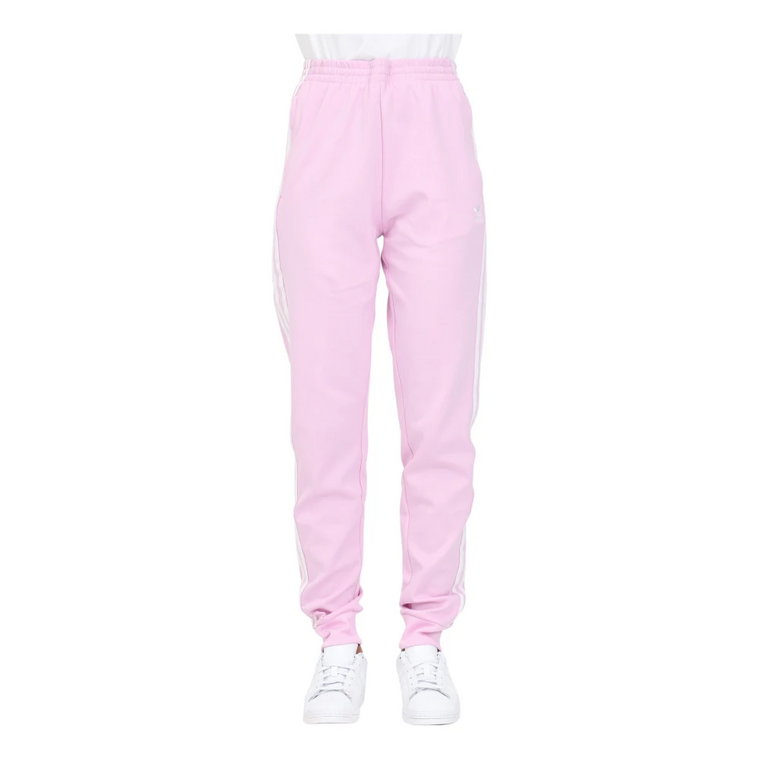 Różowe sportowe spodnie damskie Adidas Originals