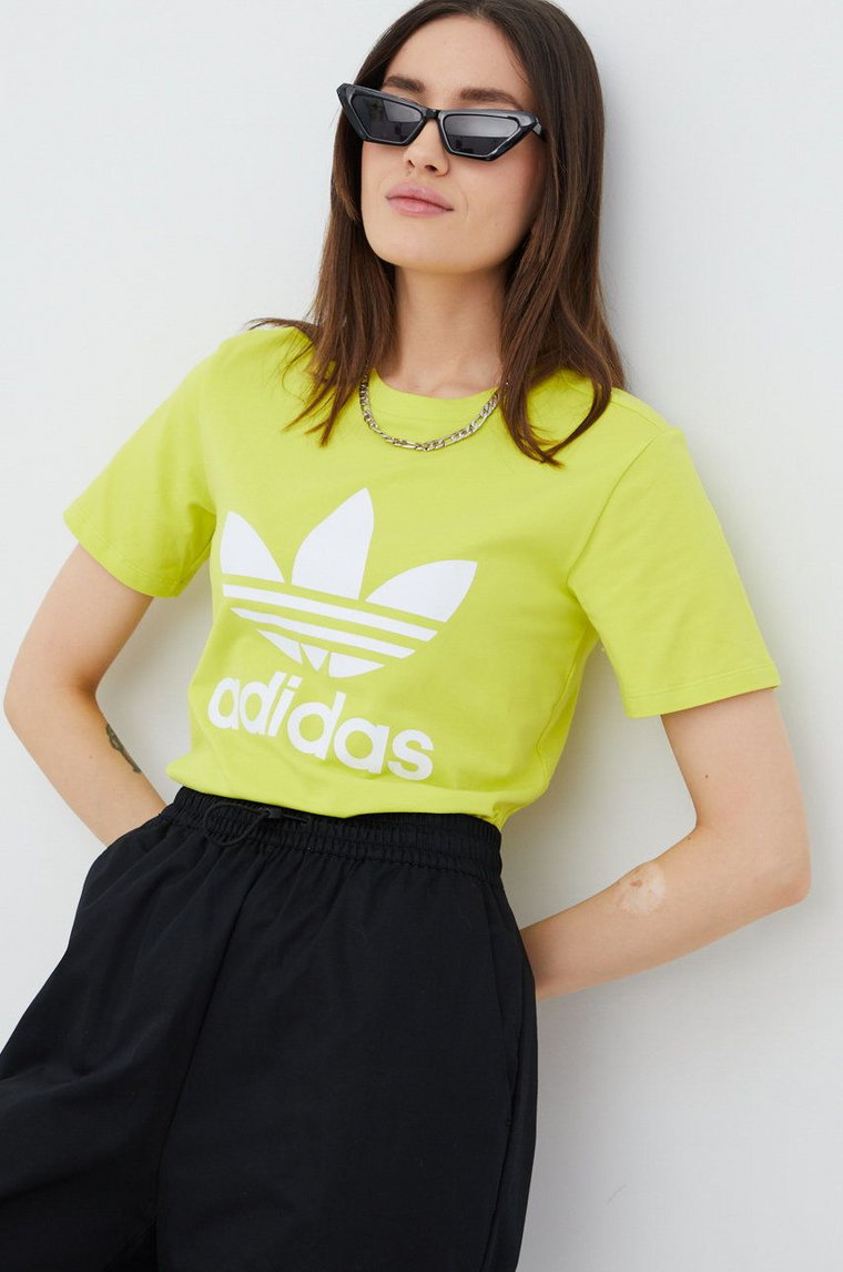 adidas Originals t-shirt Adicolor HE6872 damski kolor zielony HE6872-SHOSLI