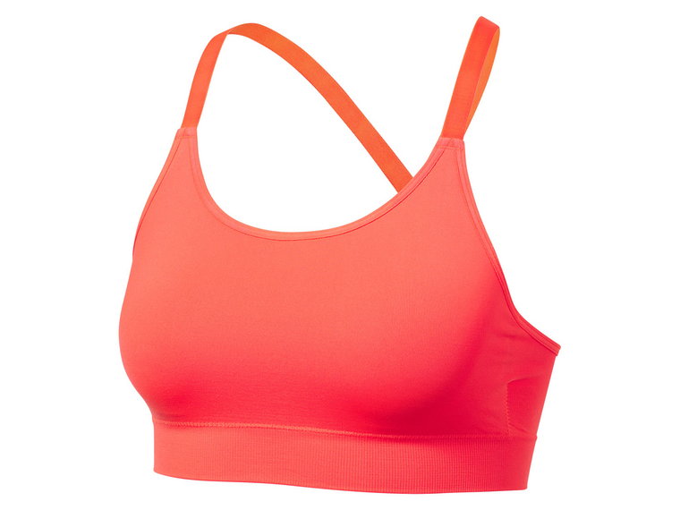 CRIVIT Biustonosz sportowy typu bustier, medium level (S (36/38), Koralowy)