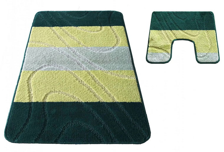 Zestaw zielonych dywaników do łazienki - Vices 4X