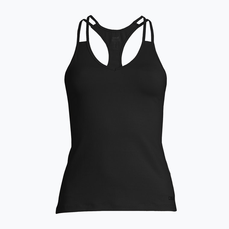 Tank top treningowy damski Casall V-Neck Racerback black | WYSYŁKA W 24H | 30 DNI NA ZWROT