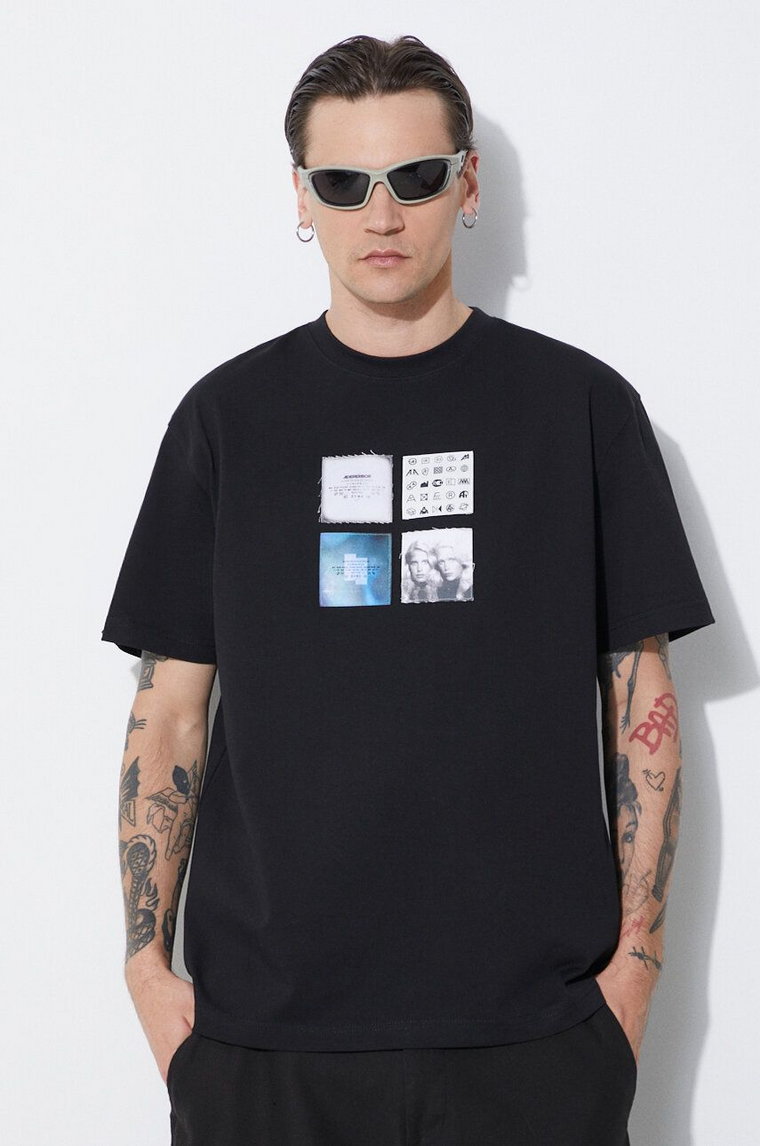 Ader Error t-shirt Tee męski kolor czarny z nadrukiem BN01SSTS0107