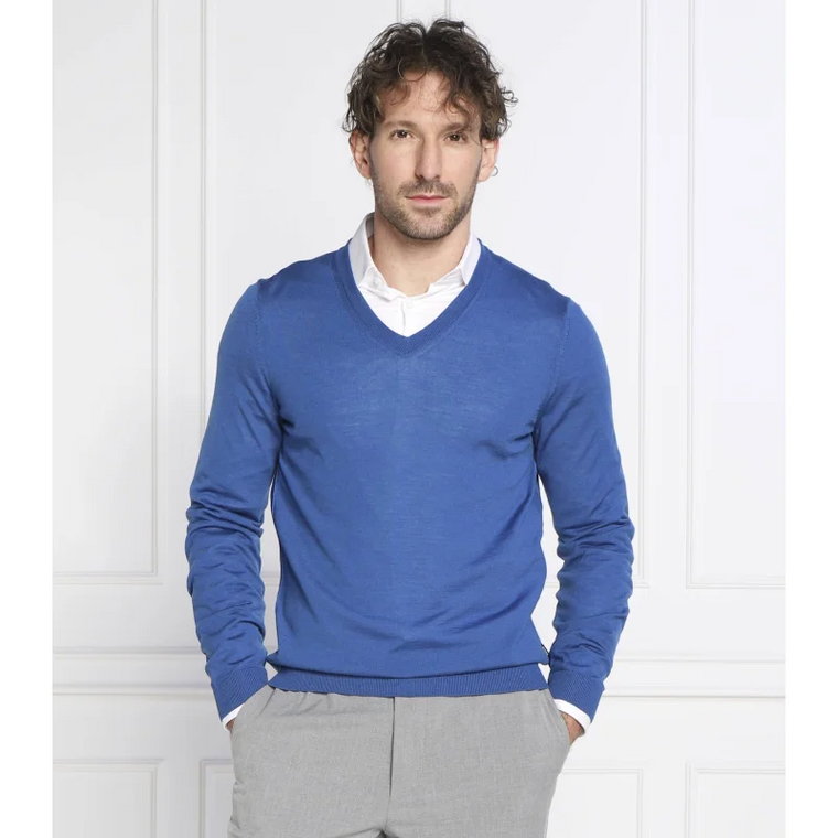 BOSS Wełniany sweter Melba-P | Slim Fit