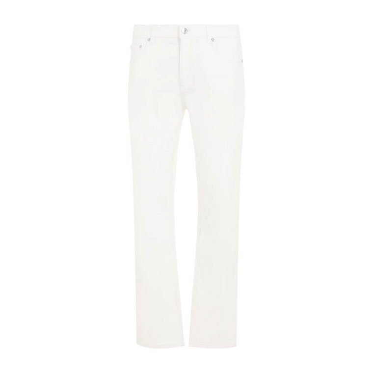 Białe Jeansy z Bawełny Straight Leg Etro