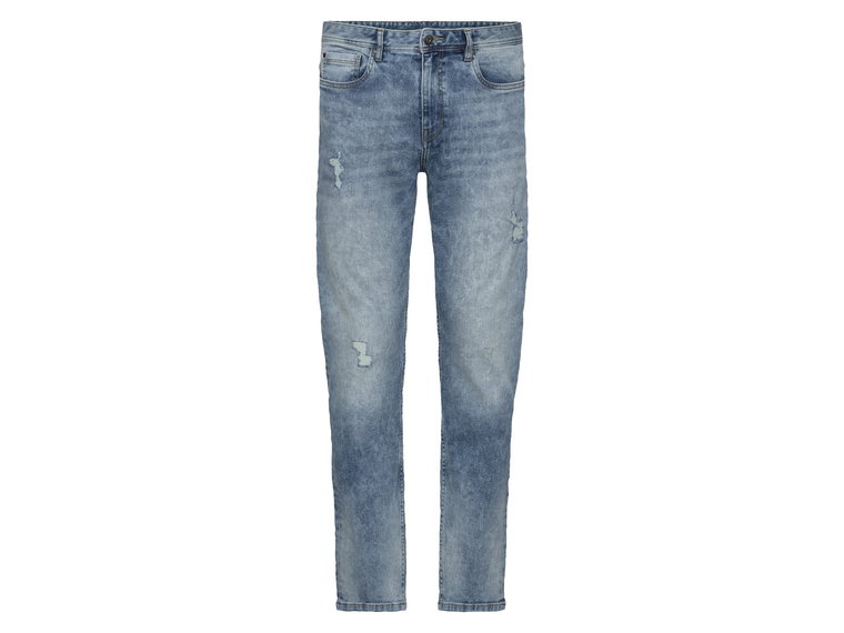 LIVERGY Jeansy męskie, tapered fit, z bawełną (48 (32/32), Niebieski)