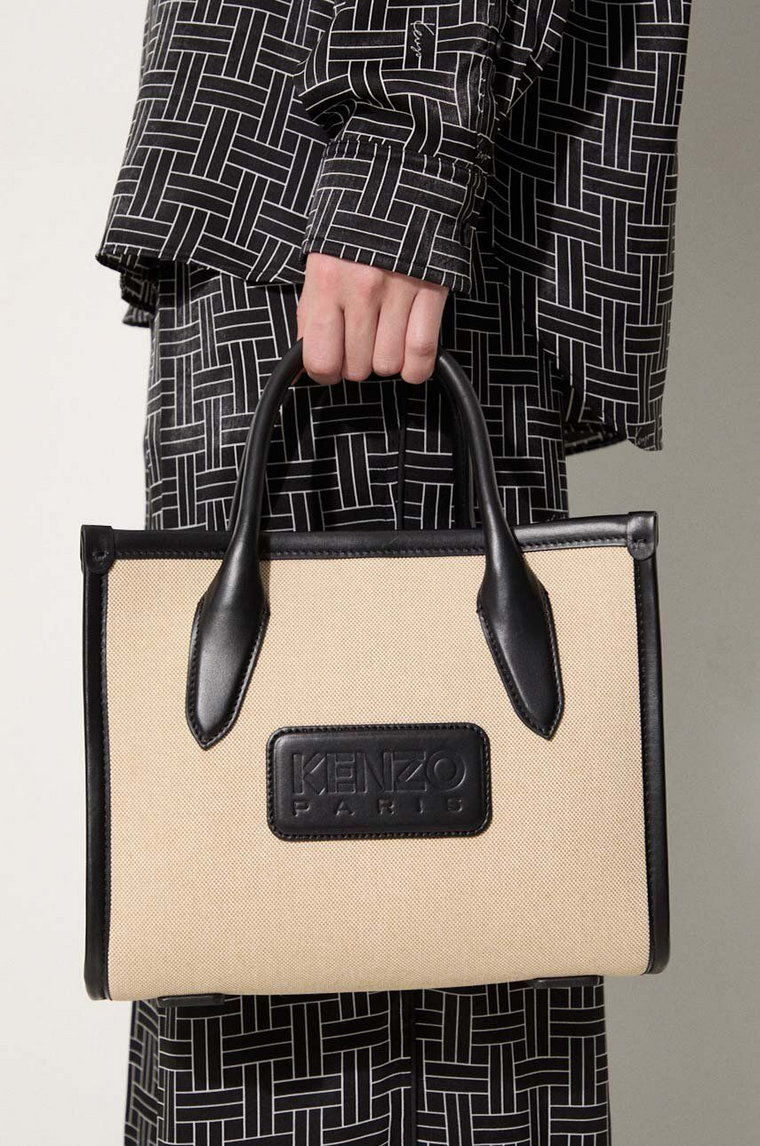 Kenzo torebka 18 Small Tote Bag kolor beżowy FE52SA210B01.99