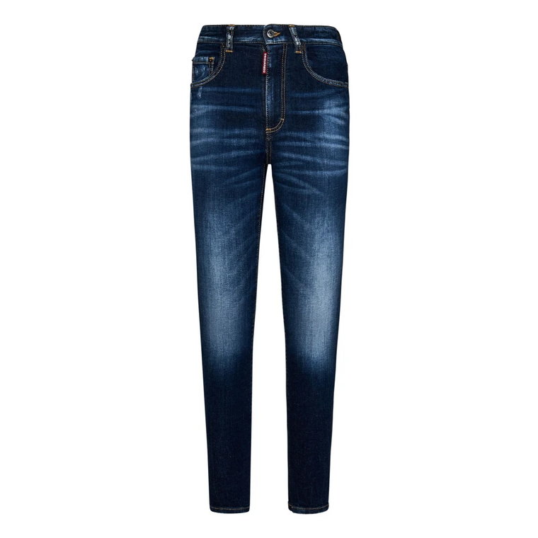 Niebieskie Dżinsy Skinny dla Kobiet Dsquared2