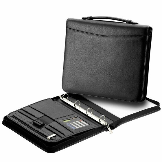 d&n Easy Business Writing Case I Leather 34 cm schwarz