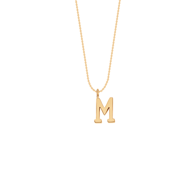 Naszyjnik z literką M ze złota próby 585
