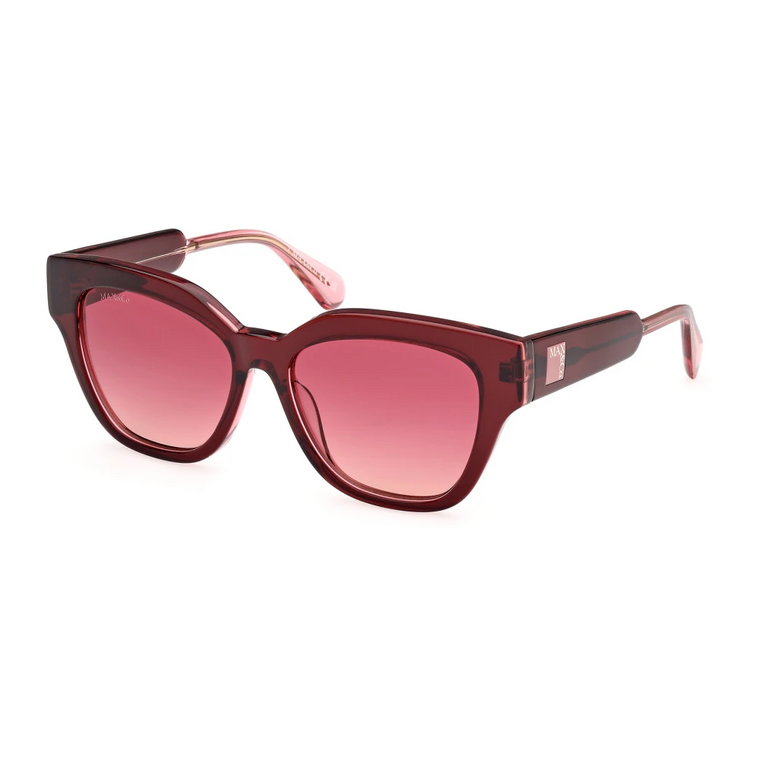 Burgundzkie Kwadratowe Okulary Przeciwsłoneczne dla Kobiet Max & Co