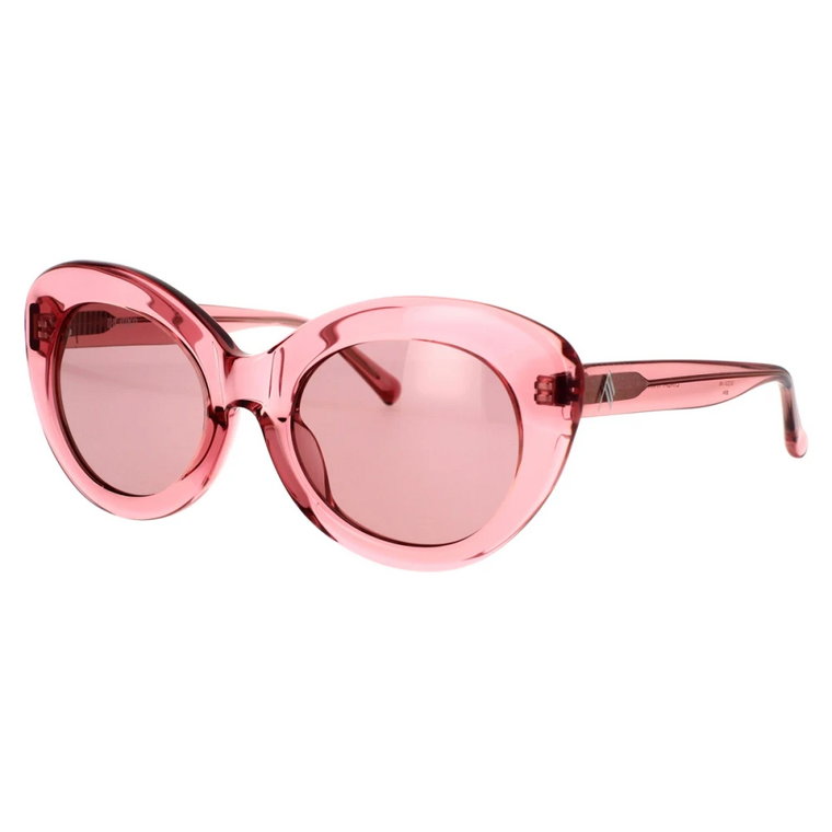 Przezroczyste różowe okulary przeciwsłoneczne w stylu cat-eye The Attico