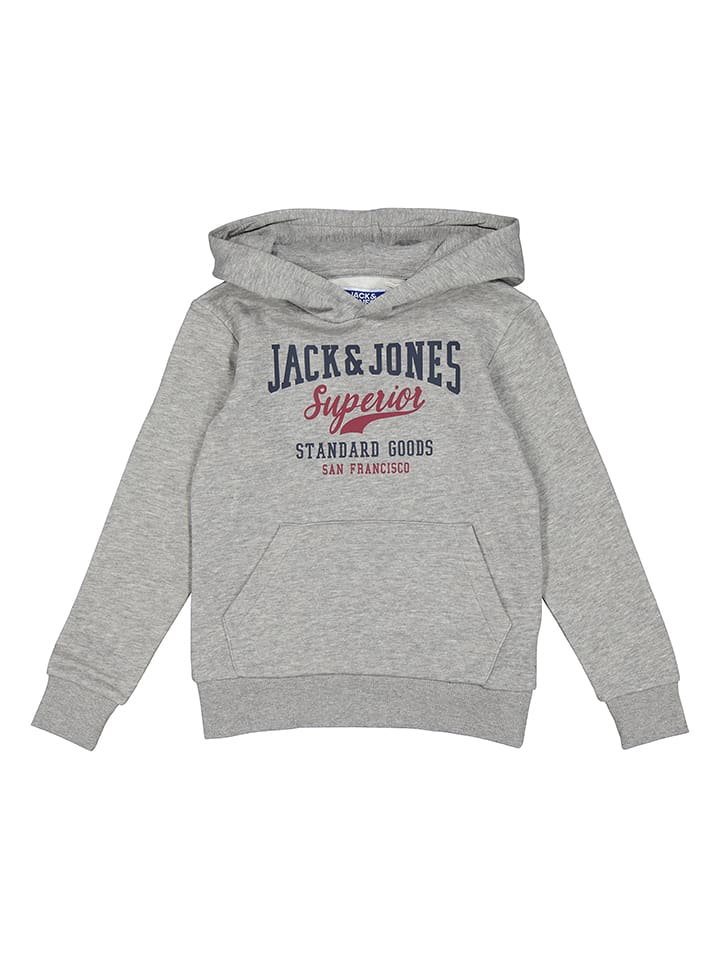 JACK & JONES Junior Bluza "Logo" w kolorze szarym