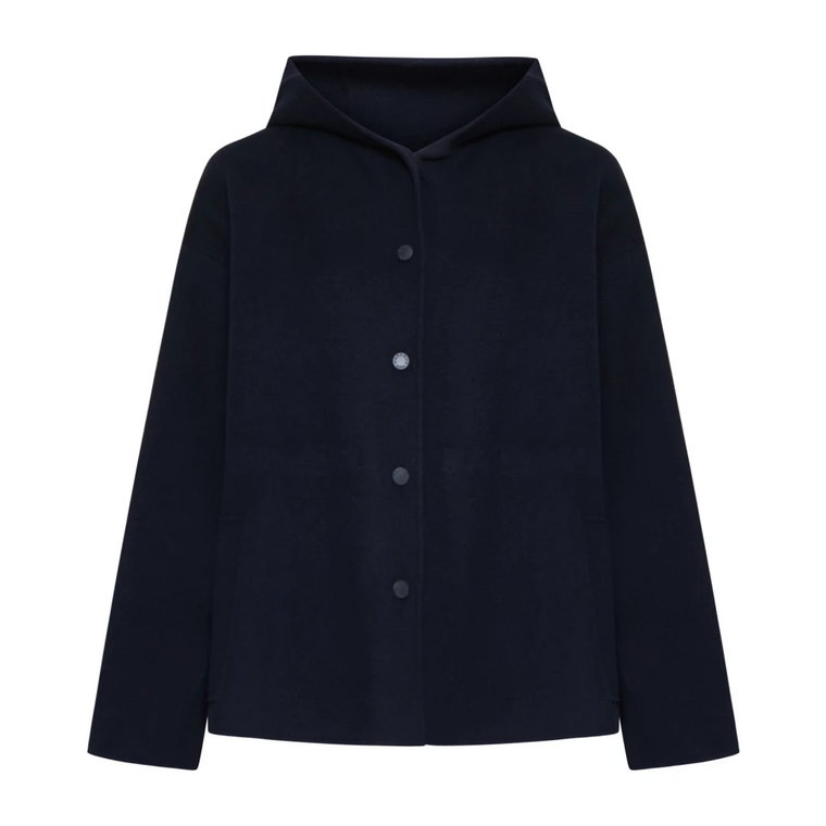 Navy Blue Wool Short Coat Max Mara Weekend