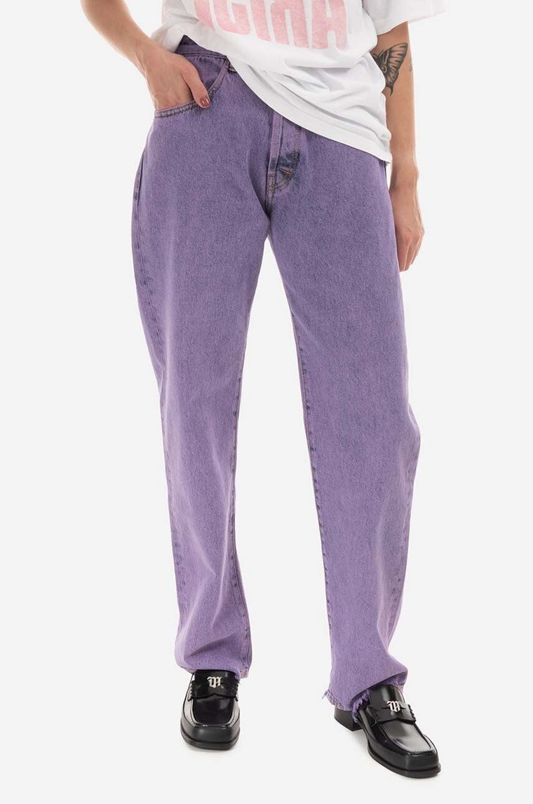 Aries jeansy Acid damskie medium waist AR31313 BLUE AR31313-LILAC