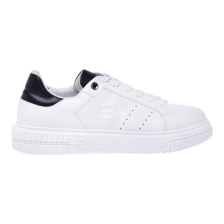 Tennis shoes in white leather Baldinini