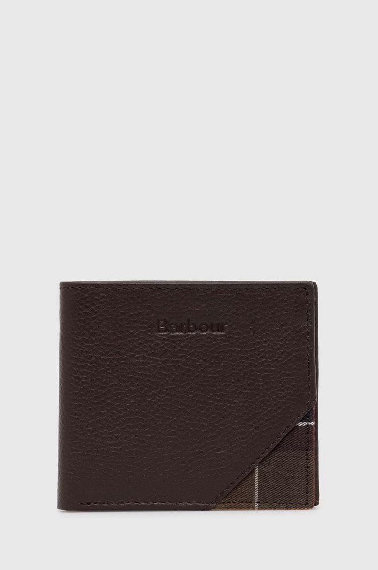 Barbour portfel skórzany męski kolor brązowy MLG0063