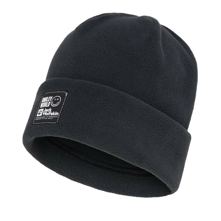 Dziecięca czapka Jack Wolfskin SMILEYWORLD TEEN BEANIE granite black - ONE SIZE