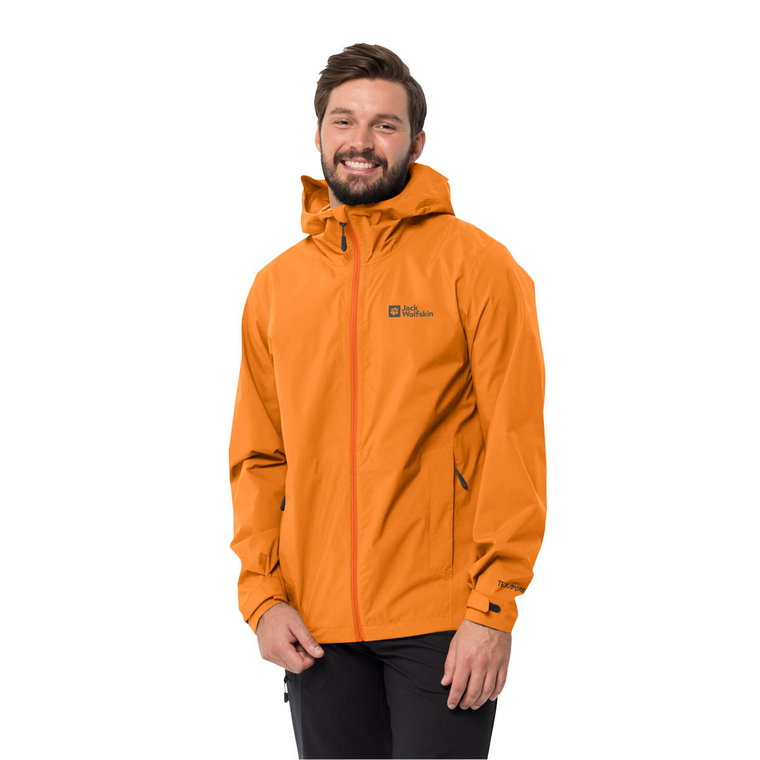 Męska kurtka przeciwdeszczowa Jack Wolfskin ELSBERG 2.5L JKT M dragon fire - L