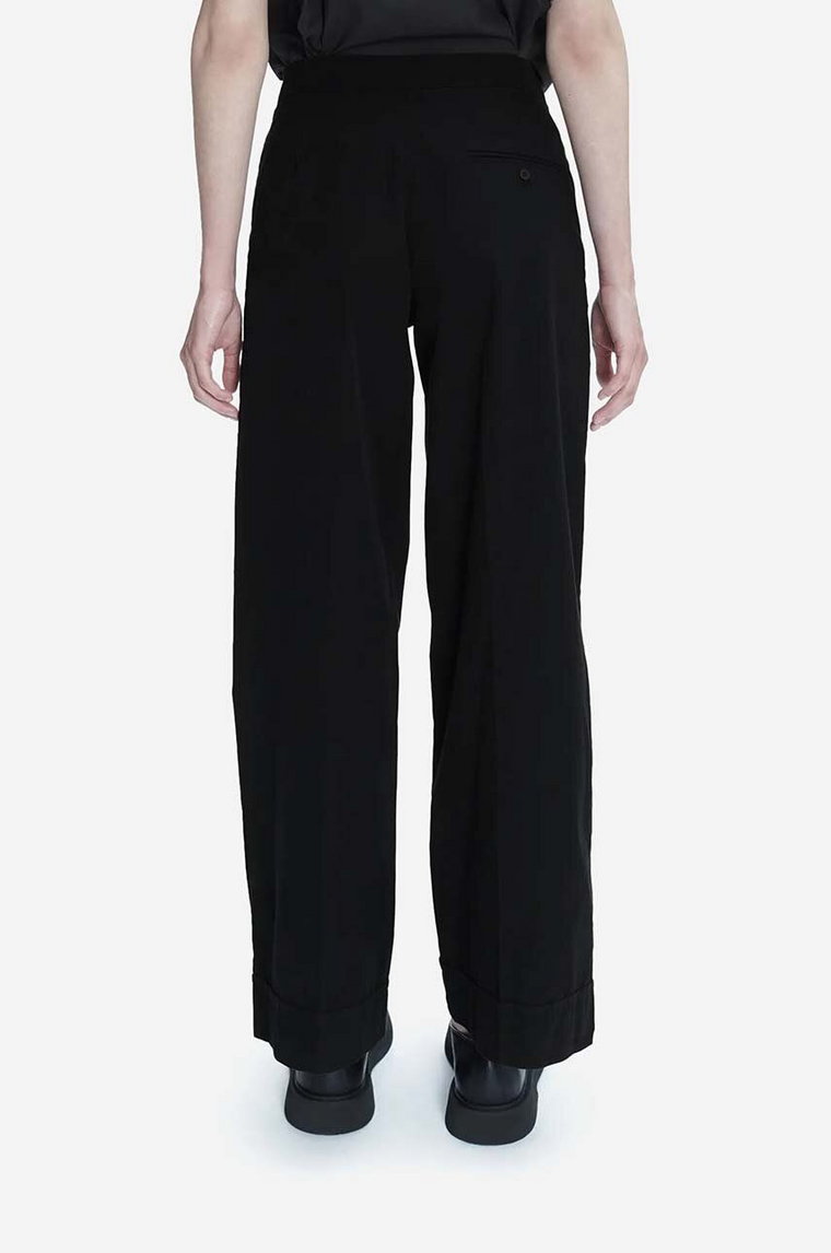 A.P.C. spodnie bawełniane kolor czarny proste high waist COFAM.F08427-BLACK