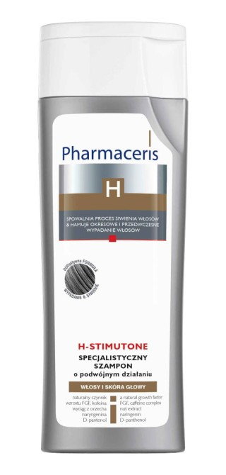 PHARMACERIS H H-STIMUTONE Szampon Spowalniający Proces Siwienia & Stymulujący Wzrost Włosów - 250 ml