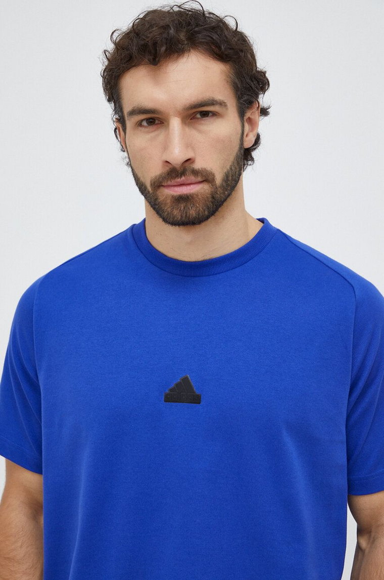 adidas t-shirt Z.N.E męski kolor niebieski gładki IR5232